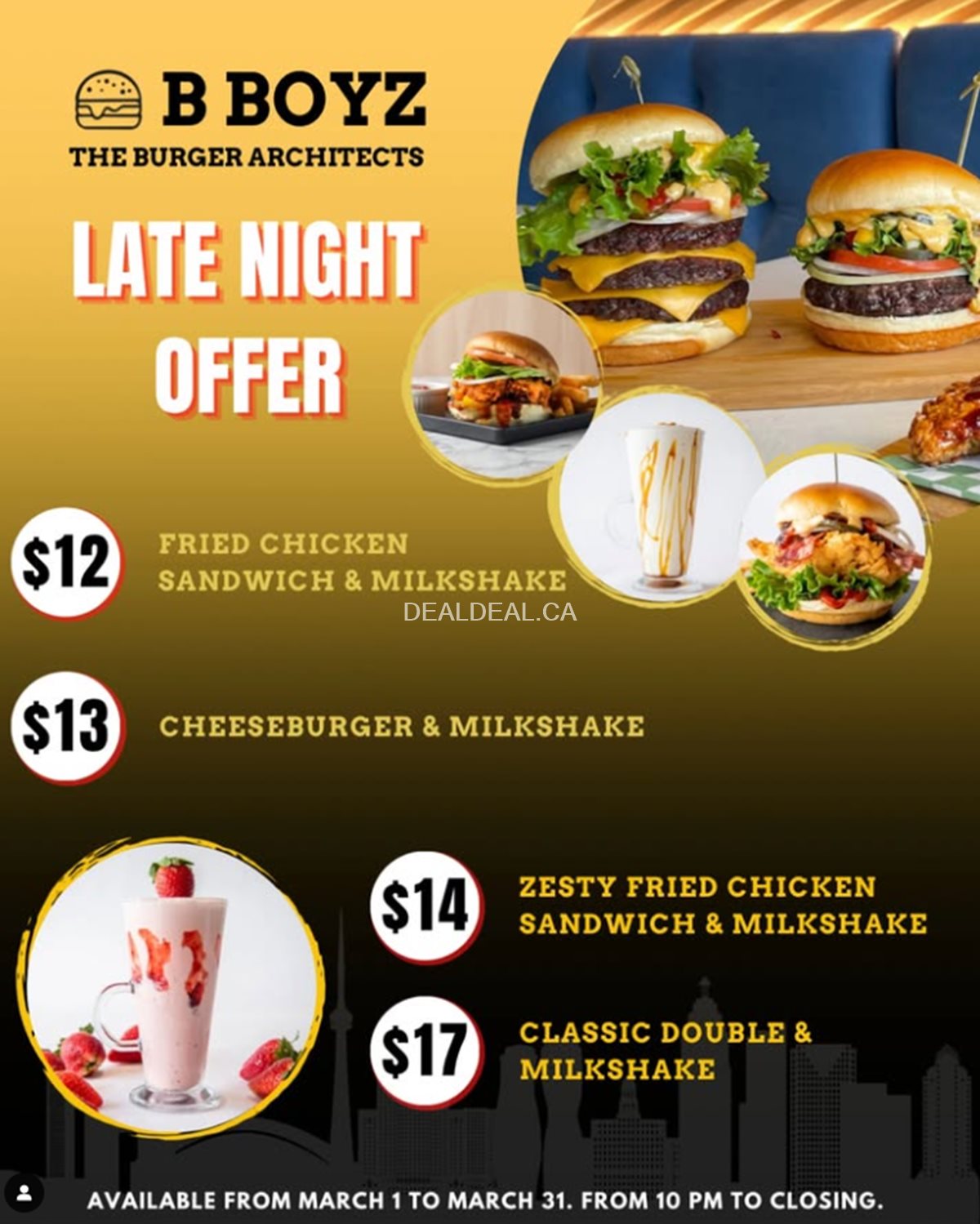 Late night offer at B Boyz