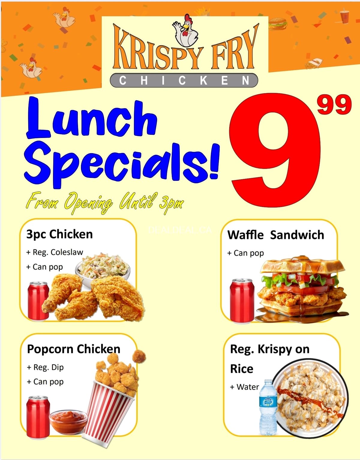 Lunch Special at Krispy Fry – Starting at Just $9.99!