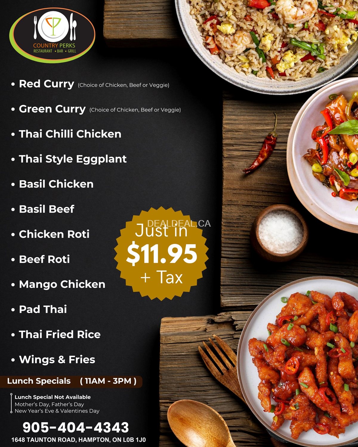Lunch Specials at Country Perks