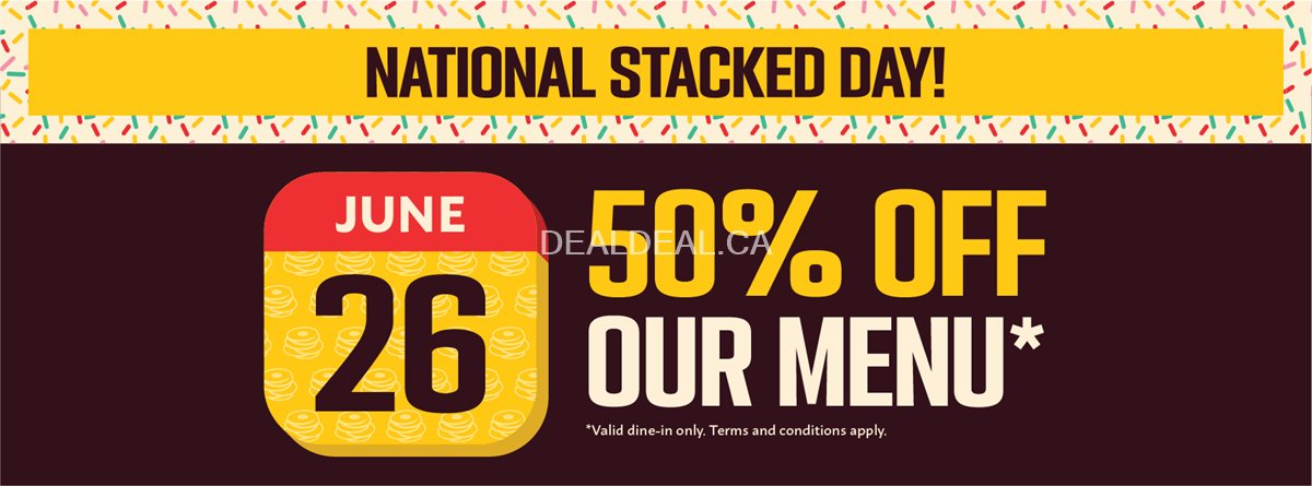 National stacked day special at Stacked Pancake & Breakfast House