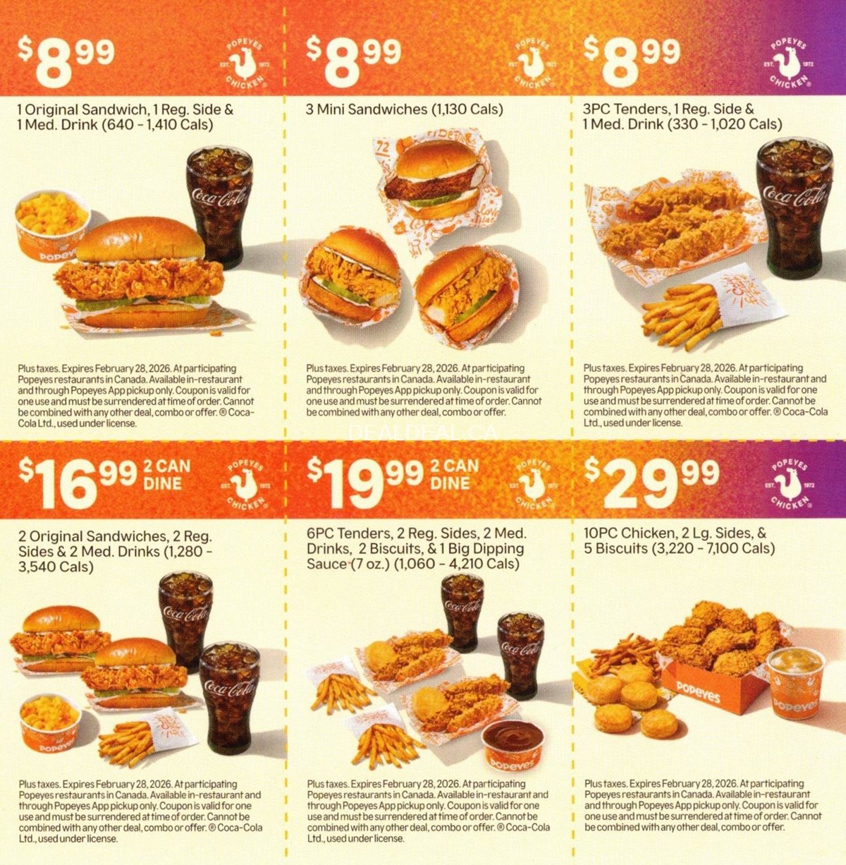 Popeyes Canada Promotions & Coupons - Feb 2026 | DealDeal.ca image 2