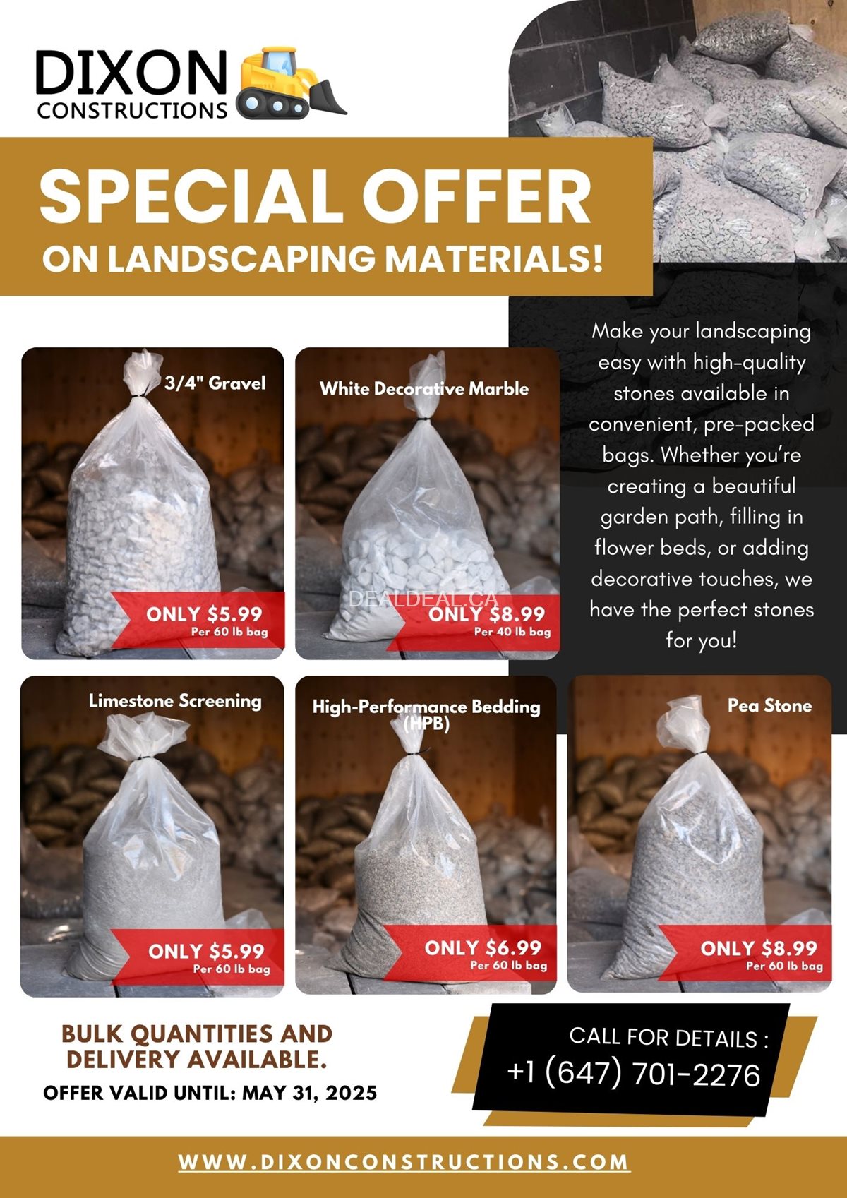 Premium Landscaping Stones in Convenient Pre-Packaged Bags