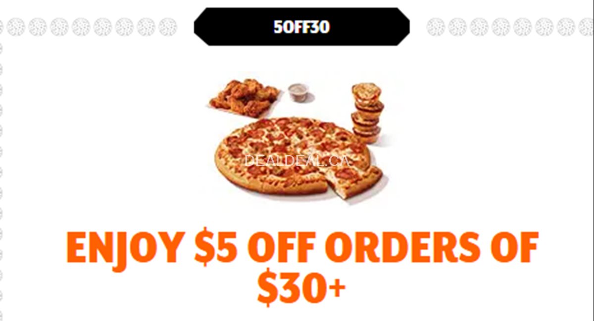 Save $5 on Orders Over $30 at Little Caesars