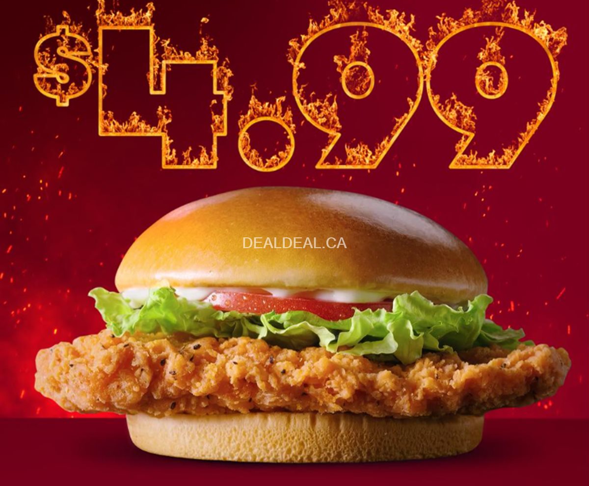 Spicy Chicken Sandwich for $4.99 at Wendy's