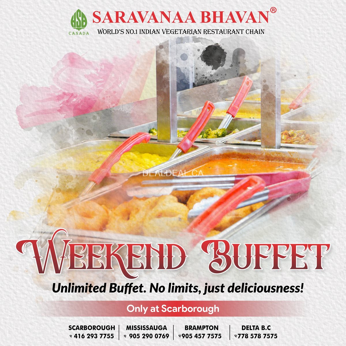 Weekend Buffet at Saravanaa Bhavan