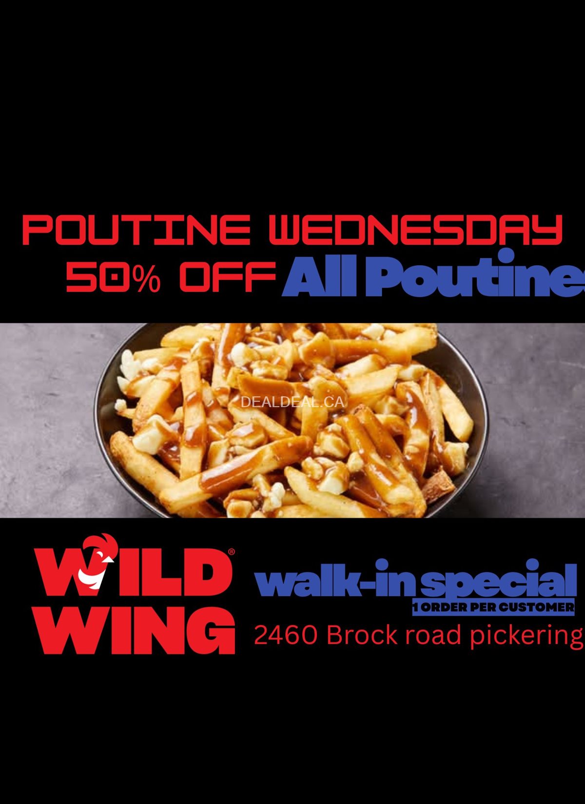 Wild Wing Pickering Poutine Wednesday | 50% Off All Poutine Deal
