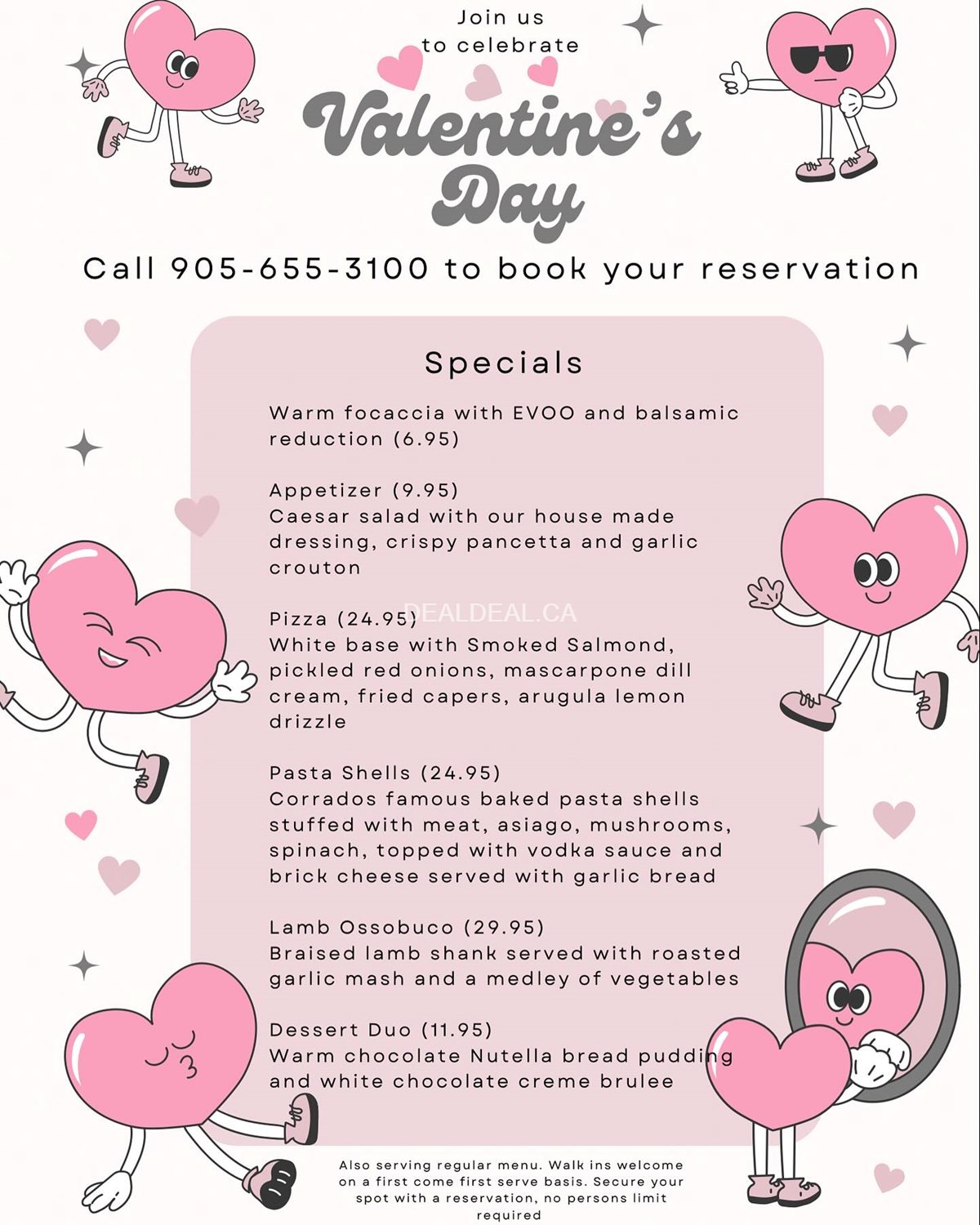 Valentine's day at Corrados Restaurant & Bar
