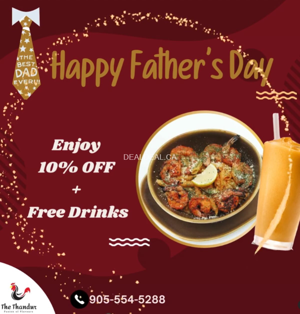 Enjoy 10% off on dine-in orders at The Thandur Restaurant