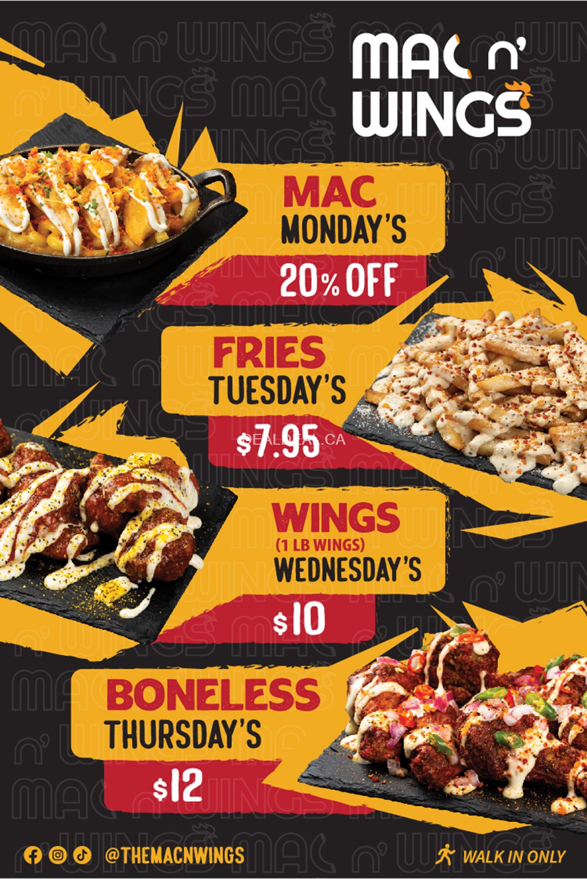 Daily Specials at Mac N' Wings