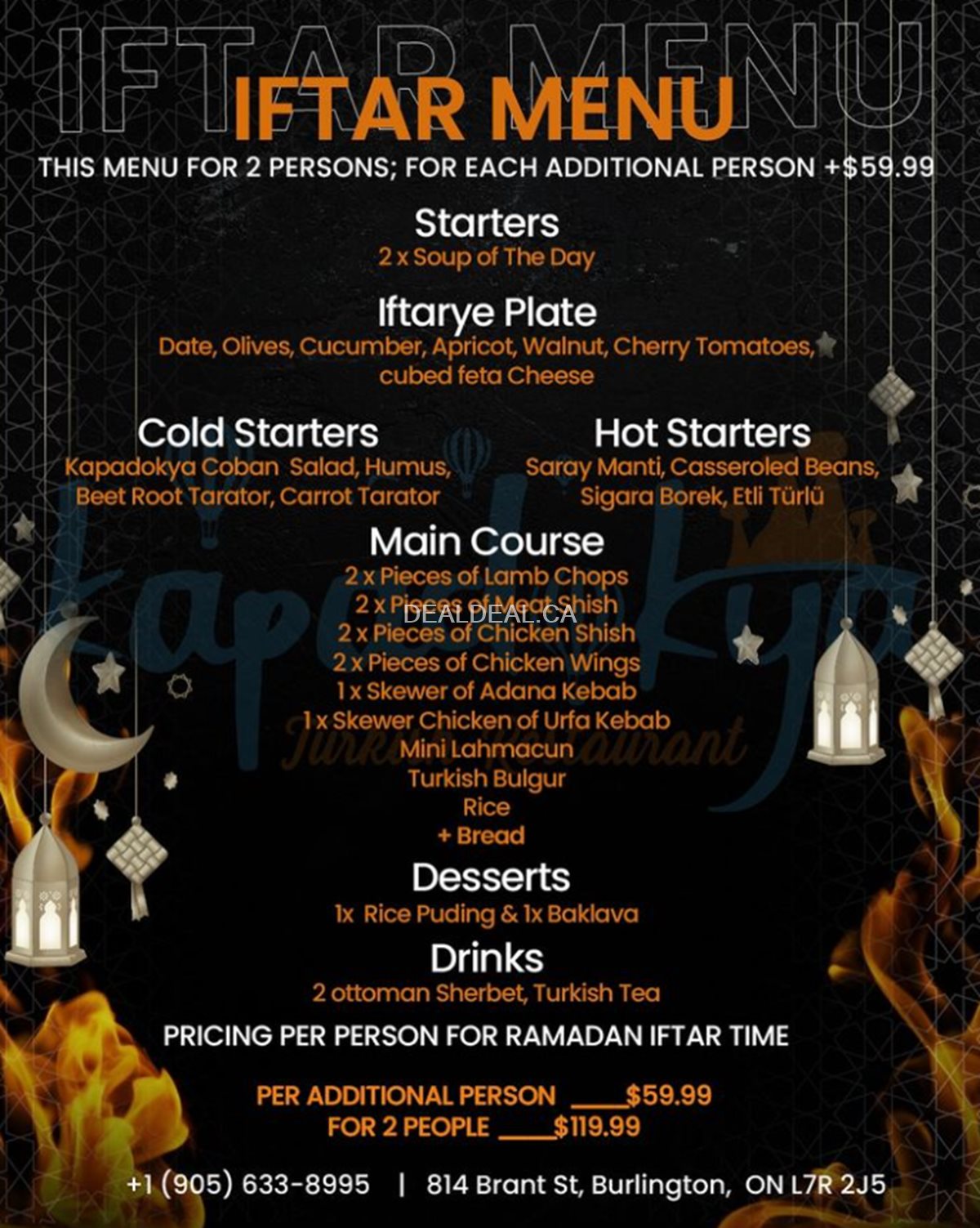 Experience the Iftar Menu at Kapadokya Kebab House