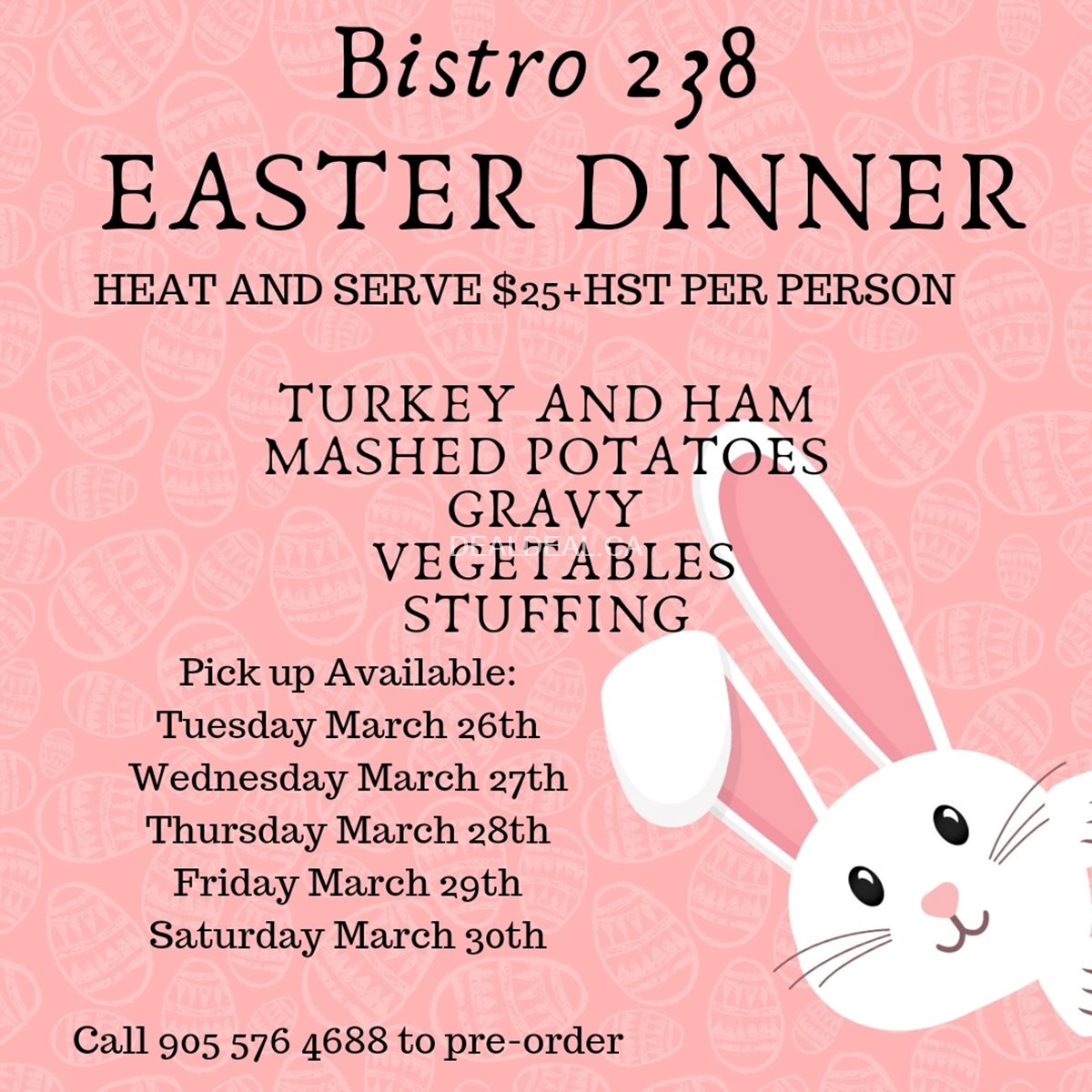 Easter Dinner at Bistro 238