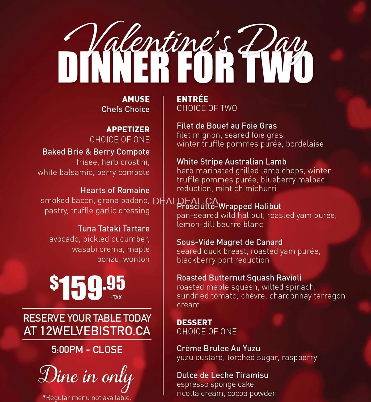 Celebrate Valentine’s Day at 12welve Bistro and Tapwerks image 2