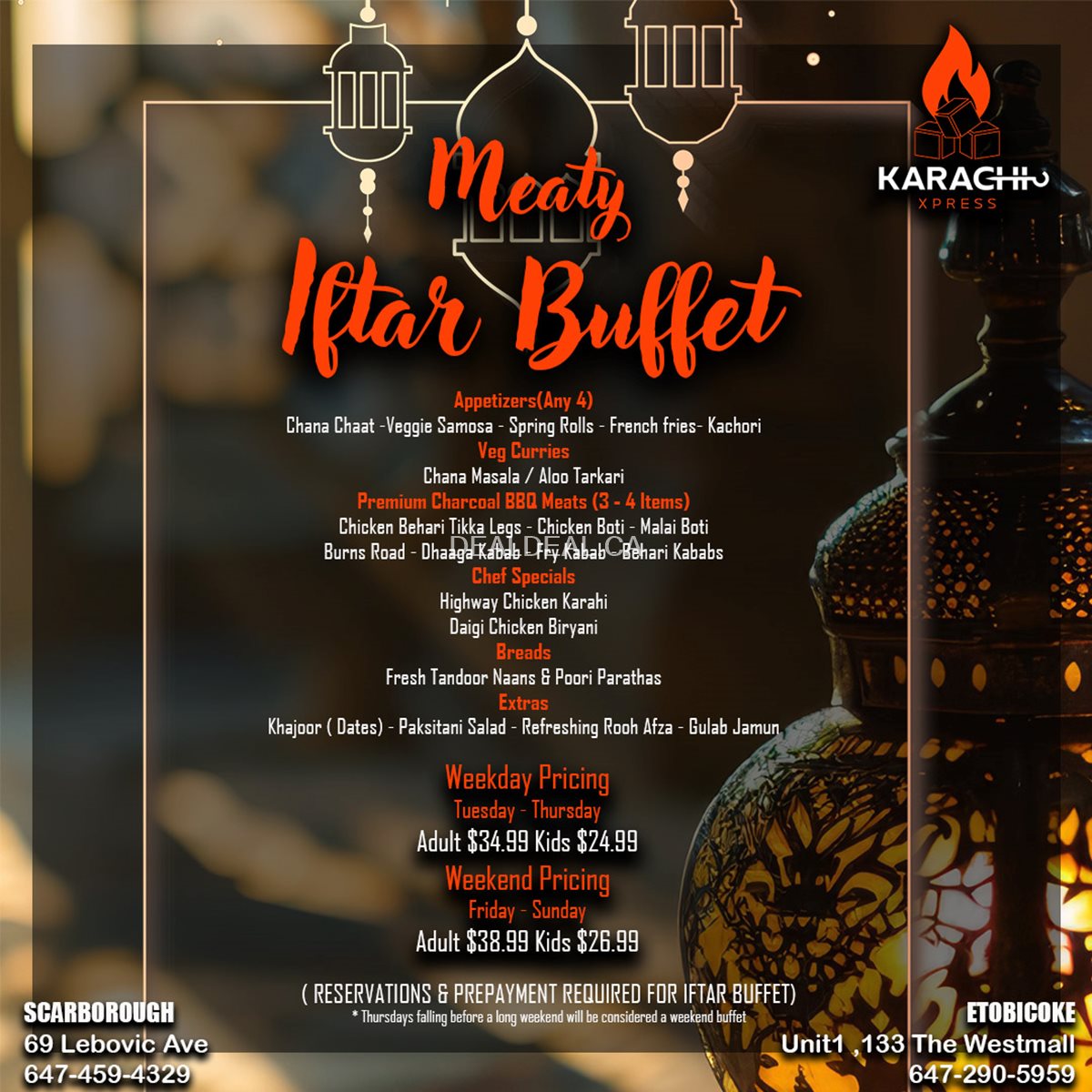 Iftar buffet at KarachiXpress