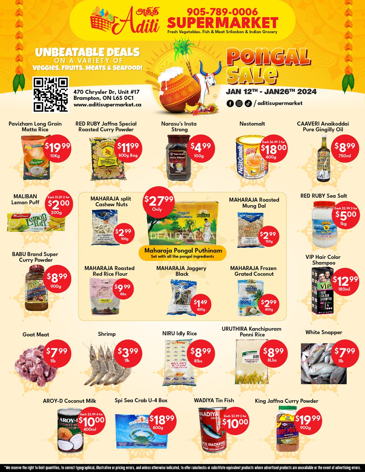 Thai Pongal Sale at Aditi Supermarket