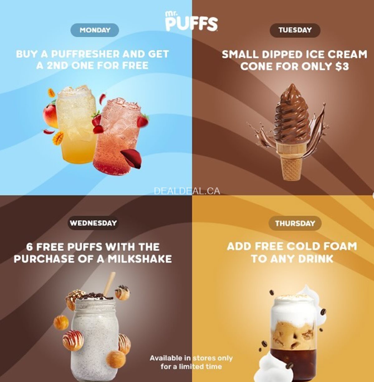 Daily Promotions at Mr. Puffs