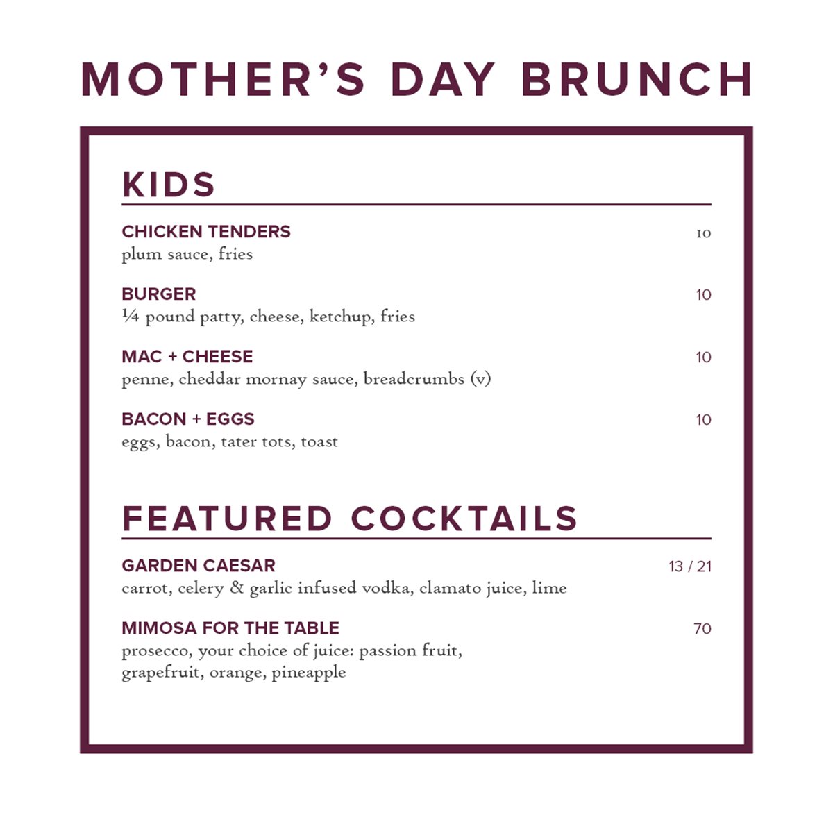 Mother's Day Brunch at Luma image 3