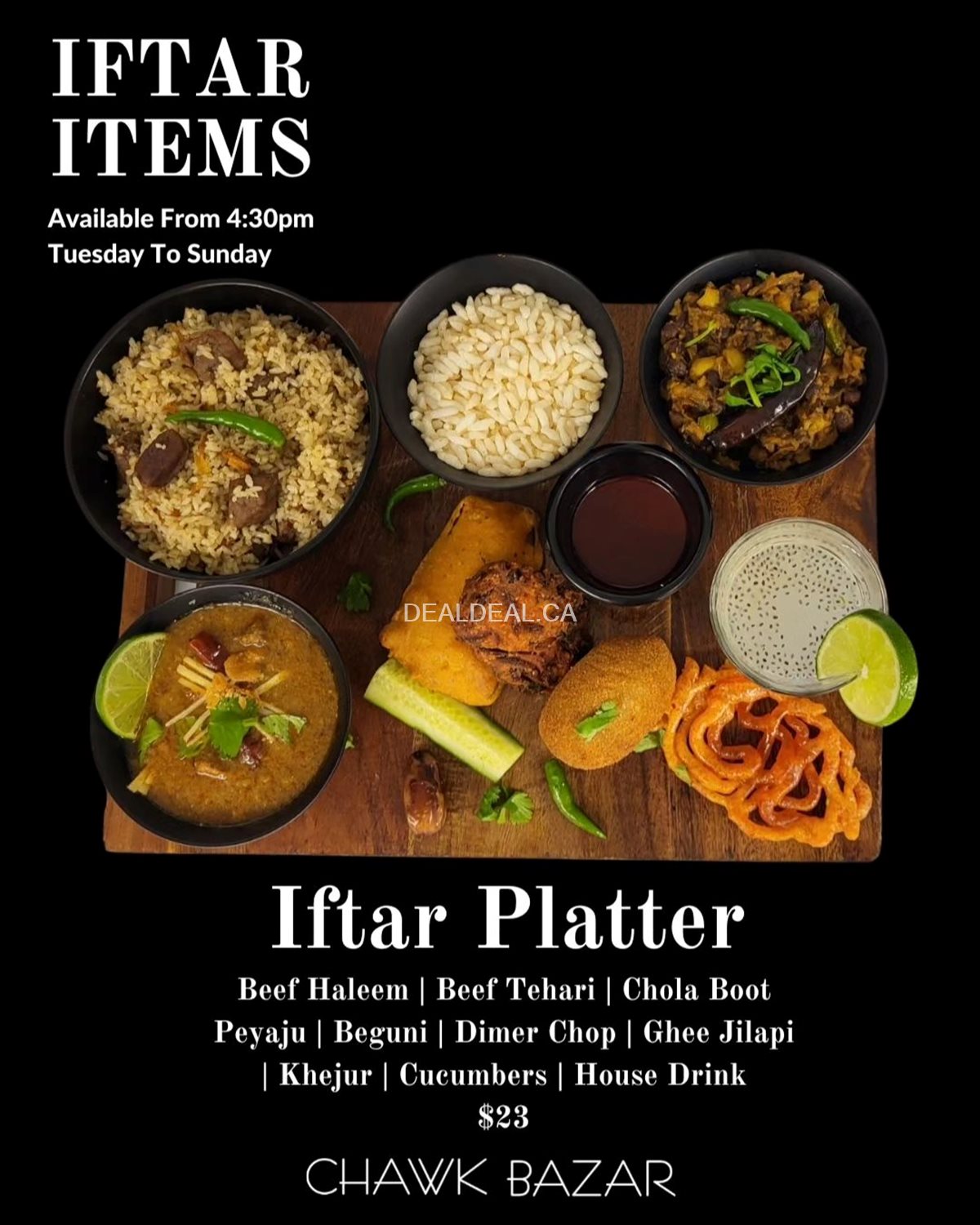 Iftar Platter at Chawk Bazar
