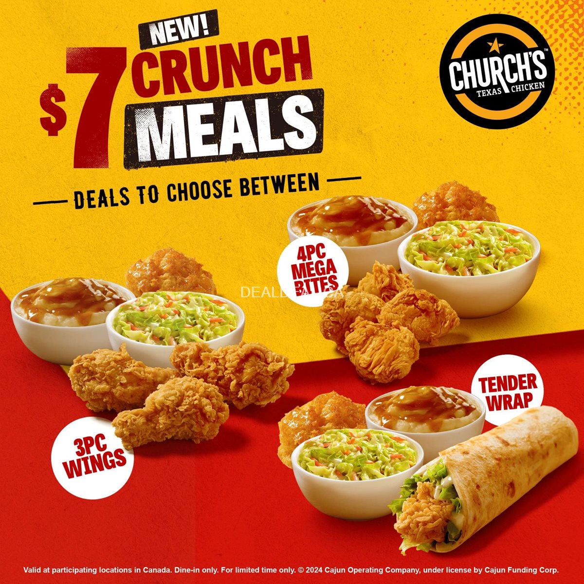 $7 Crunch Meals at Church's Texas Chicken