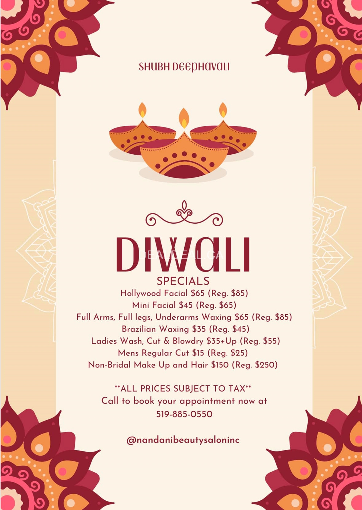 Special Diwali Deals at Nandani Beauty Salon Inc.
