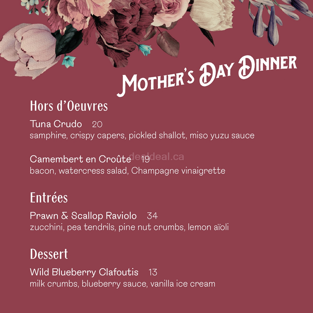 Mother's Day Dinner at Maison Selby