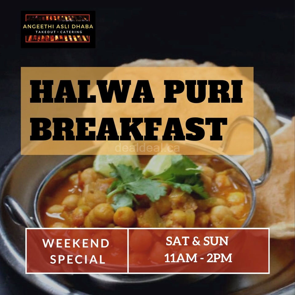 Weekend Special: Halwa Puri Breakfast for $7!