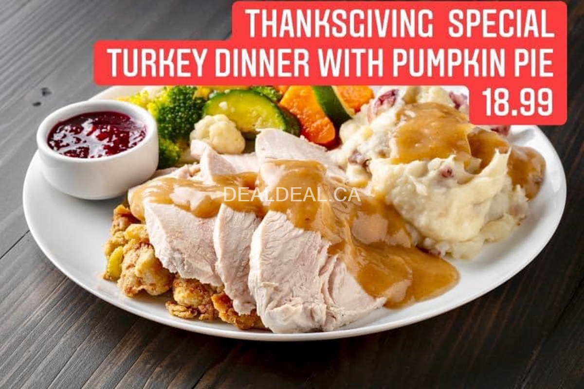 Thanksgiving Special Turkery Dinner with Pumpkin Pie for 18.99 at Westney Restaurant