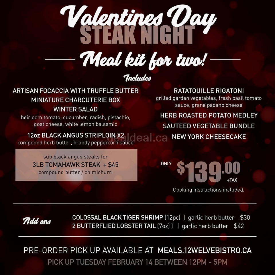Valentines Steak Meal Kit