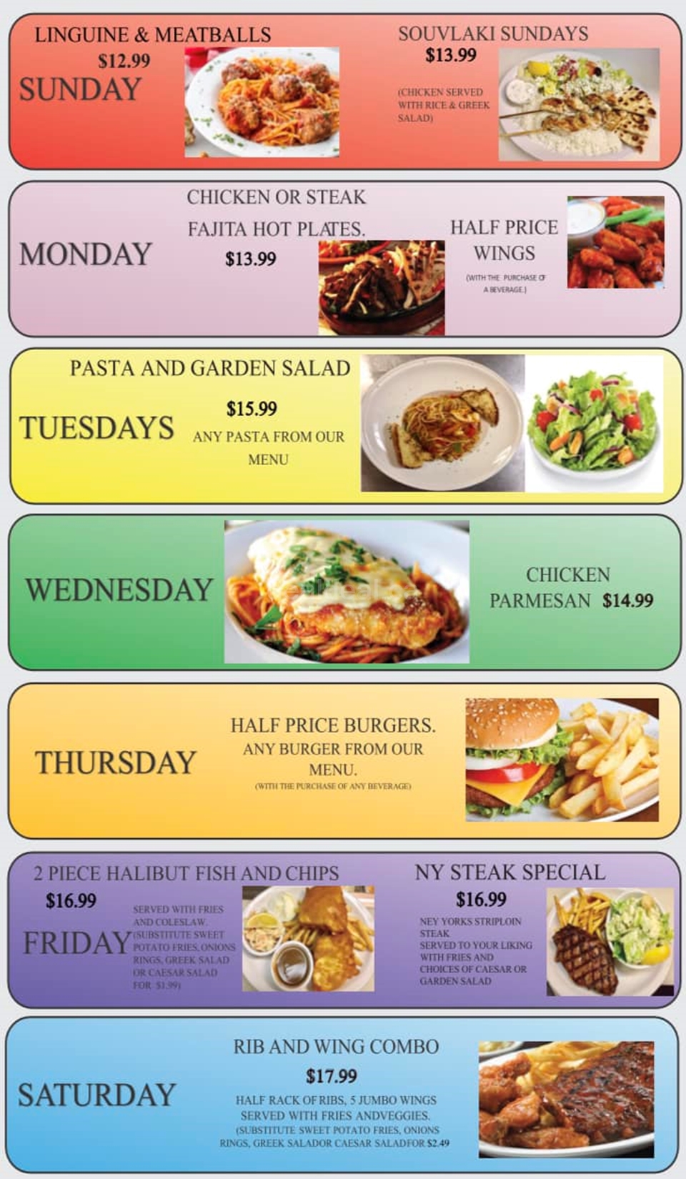 Daily Specials