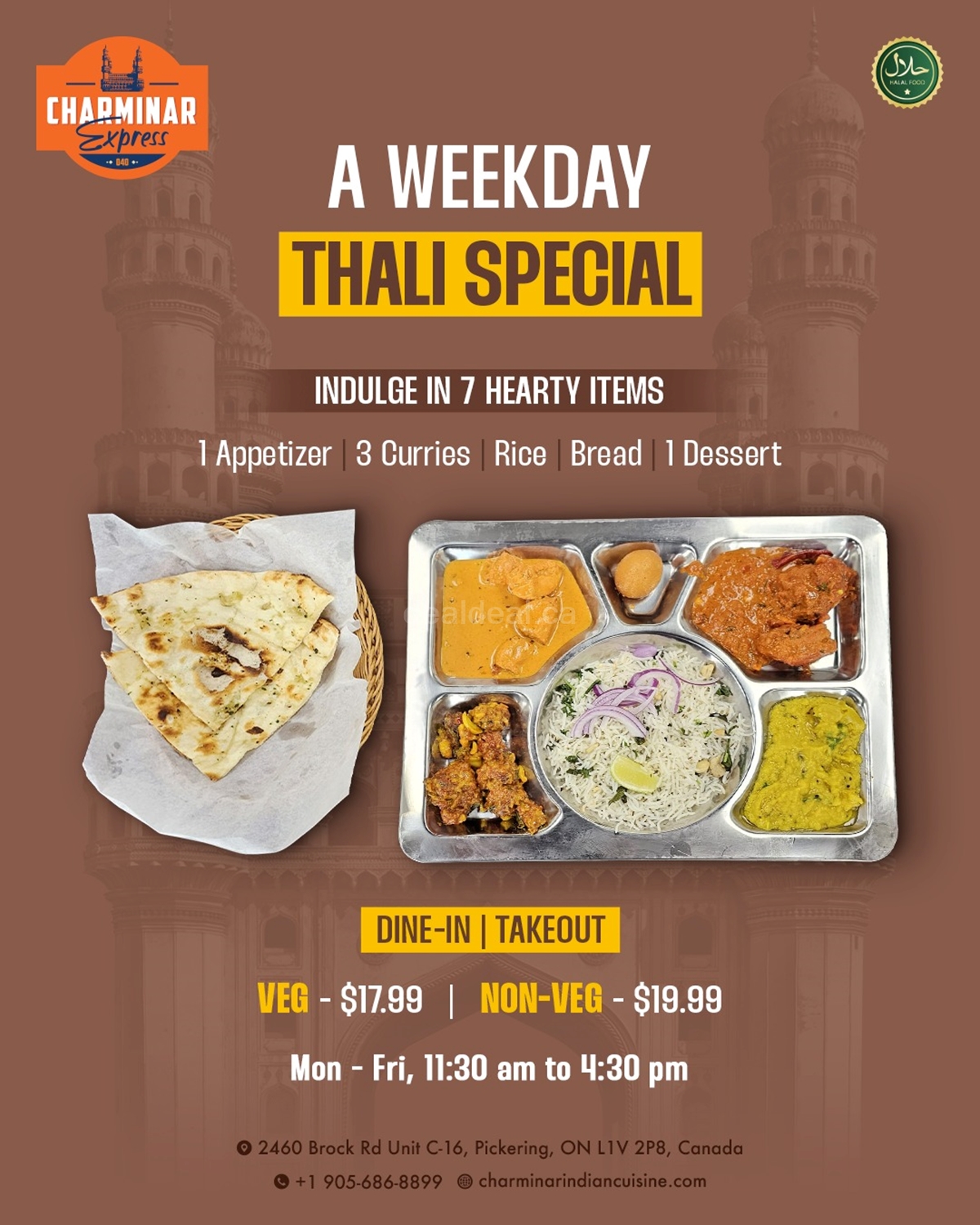 Thali Special at Charminar Pickering