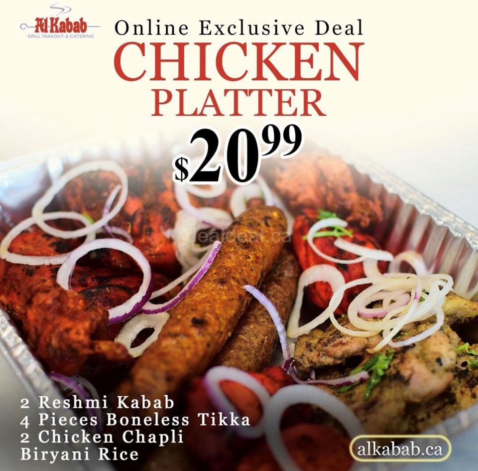 Exclusive online deal for October- Al Kabab