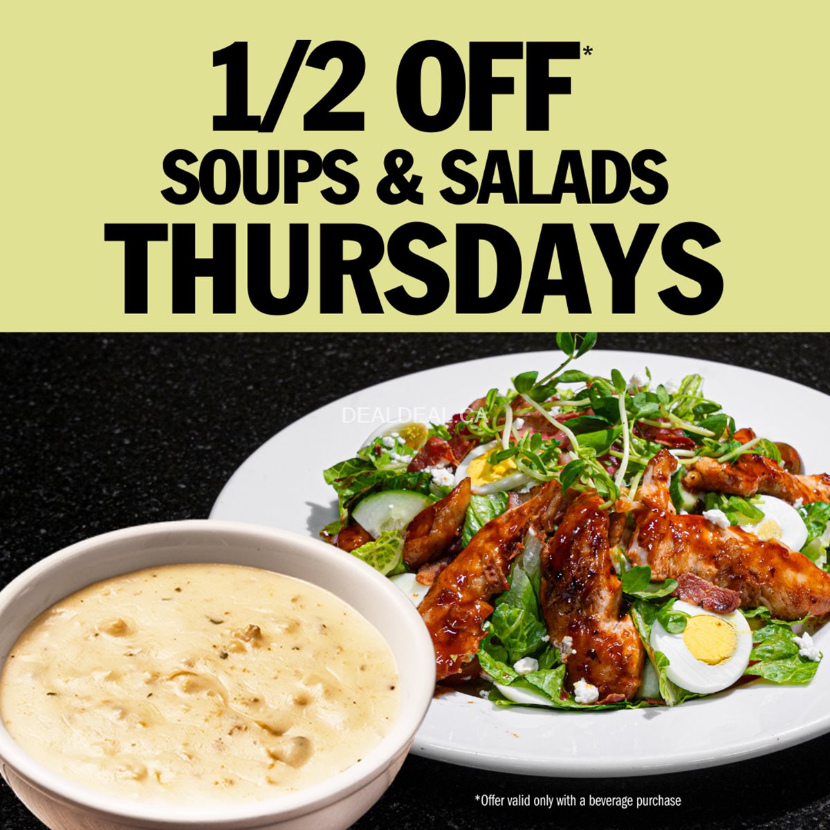 Thursdays: 1/2 Price Soups & Salads – Symposium Cafe Guelph