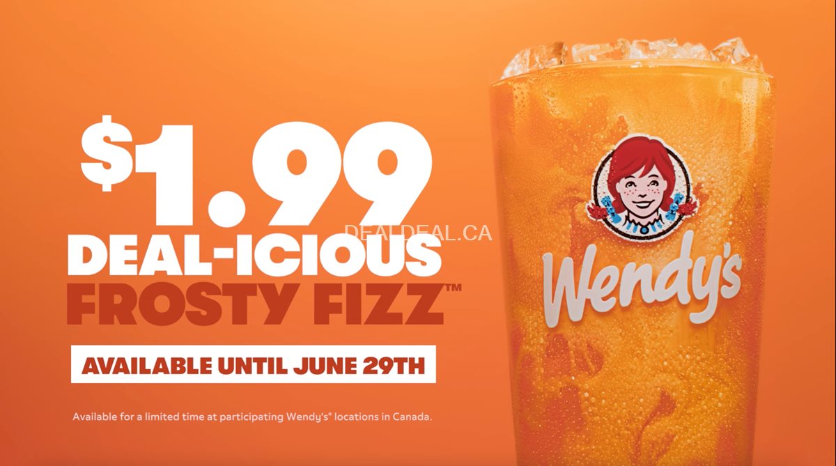 $1.99 small beverages at Wendy's Canada