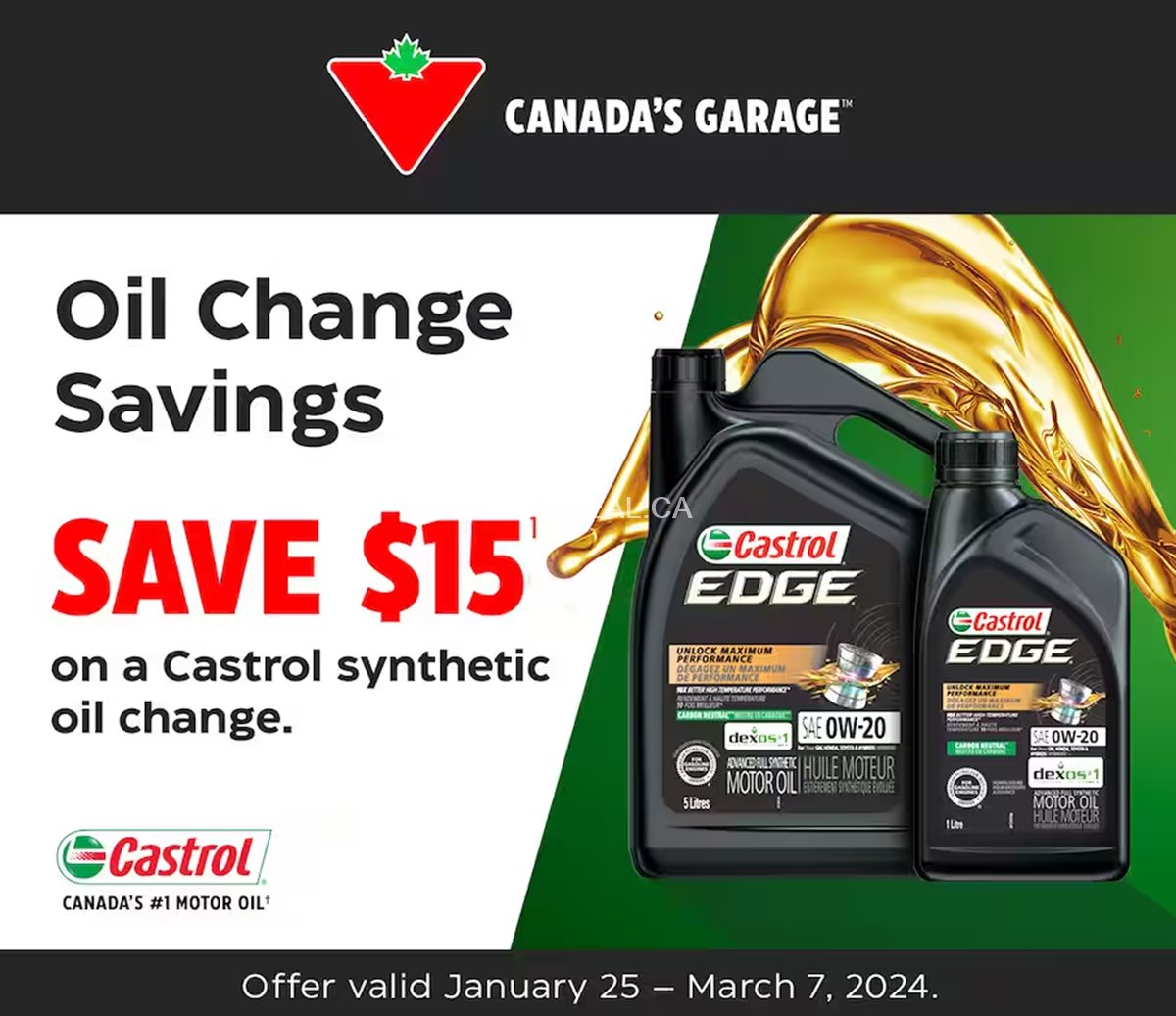Save $15 at Canadian Tire on an Oil Change image 1