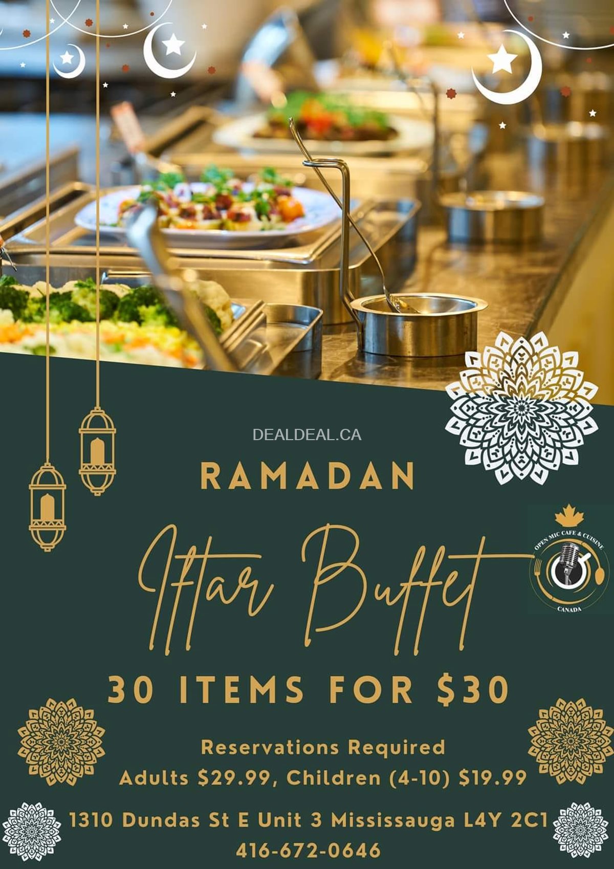 Ramadan Iftar Buffet 2024 at Open Mic Café & Cuisine
