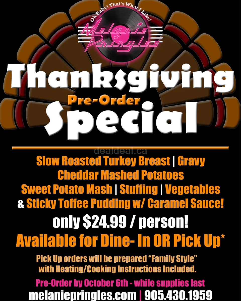 Thanksgiving Pre-Order Special at Melanie Pringles