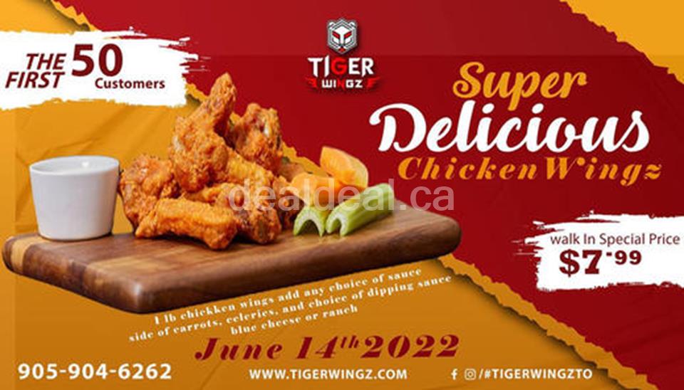 Chicken Wings - Walk in special price for $7.99 at Tiger Wingz
