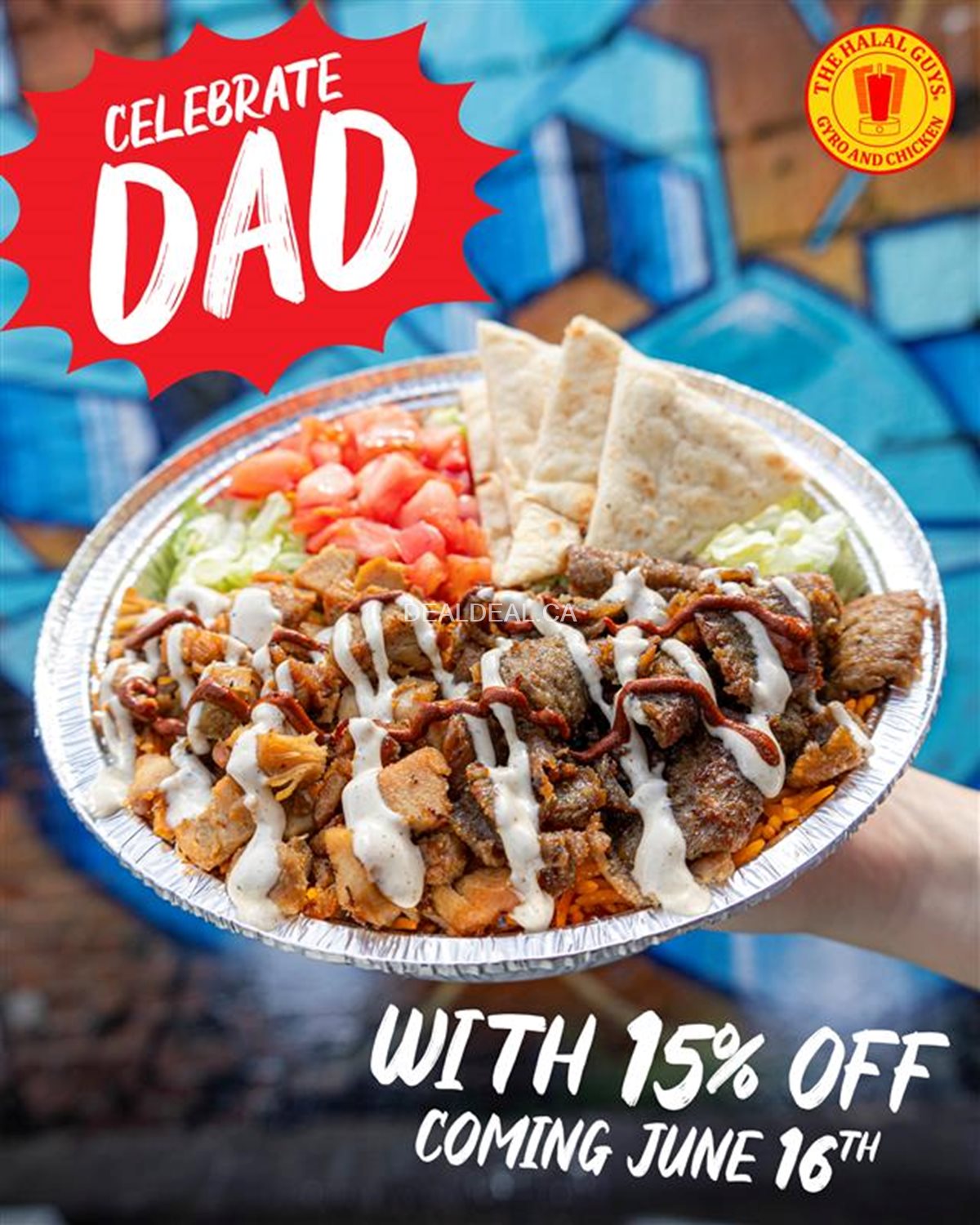 Treat Dad to something special with a 15% discount at The Halal Guys