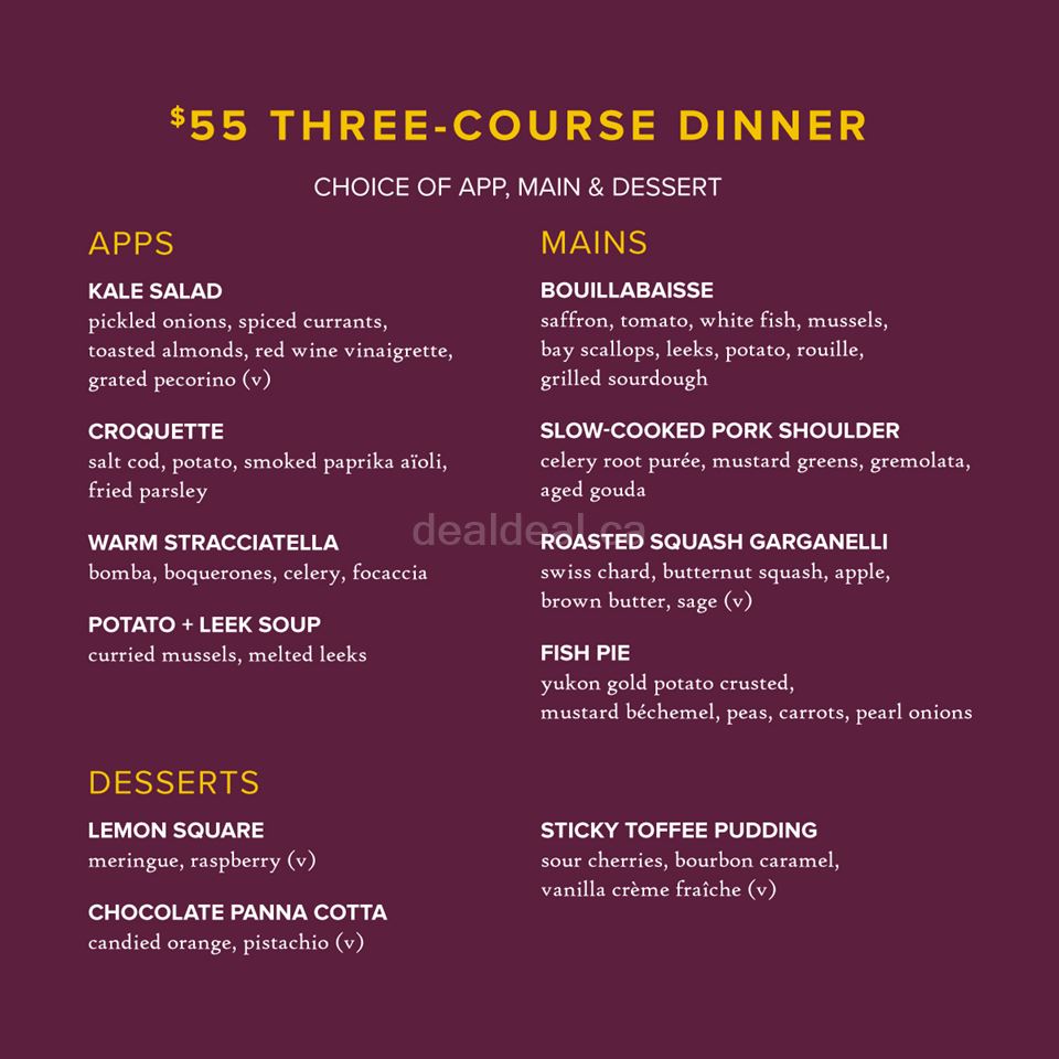 $55 three-course dinner image 2