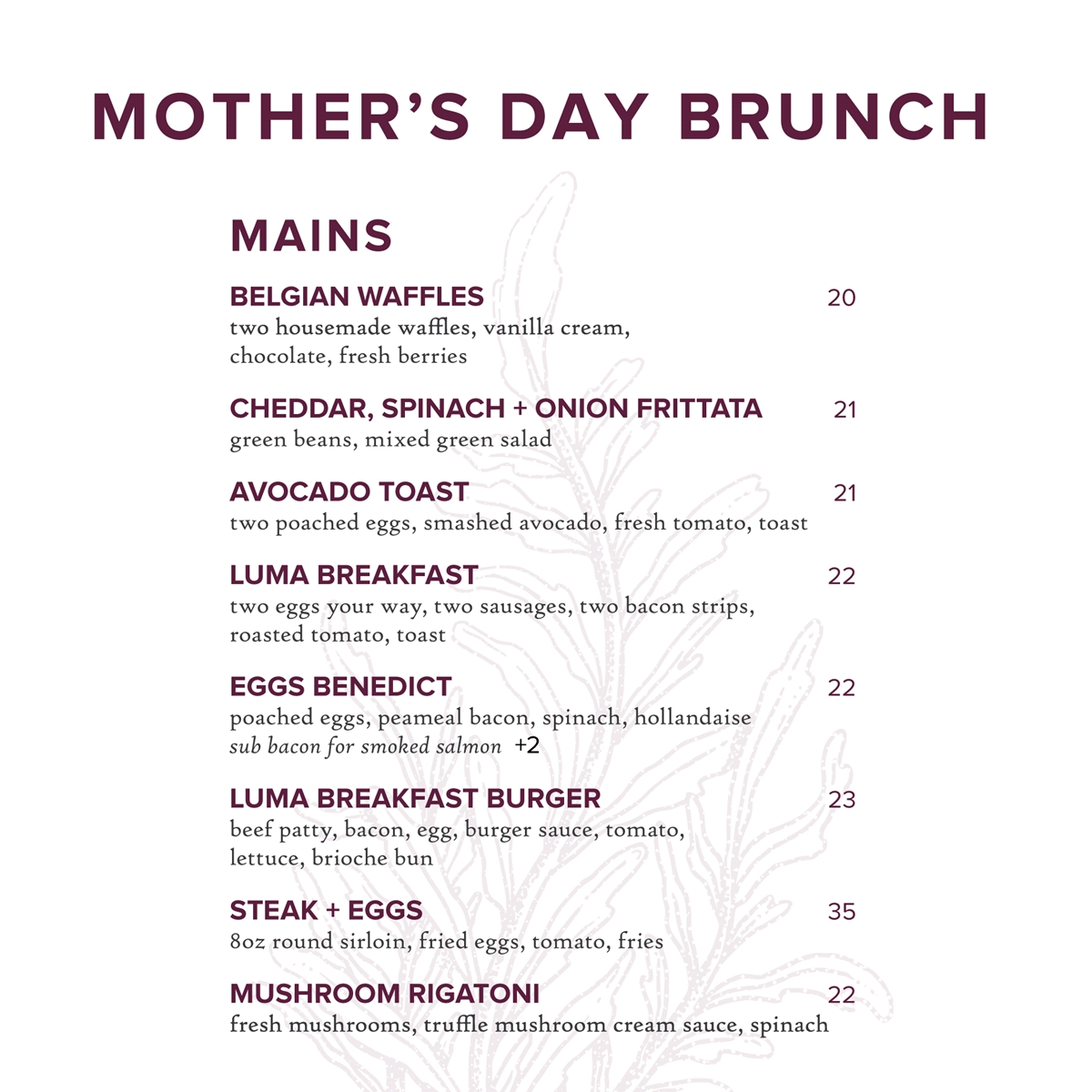Mother’s Day brunch at Luma image 3