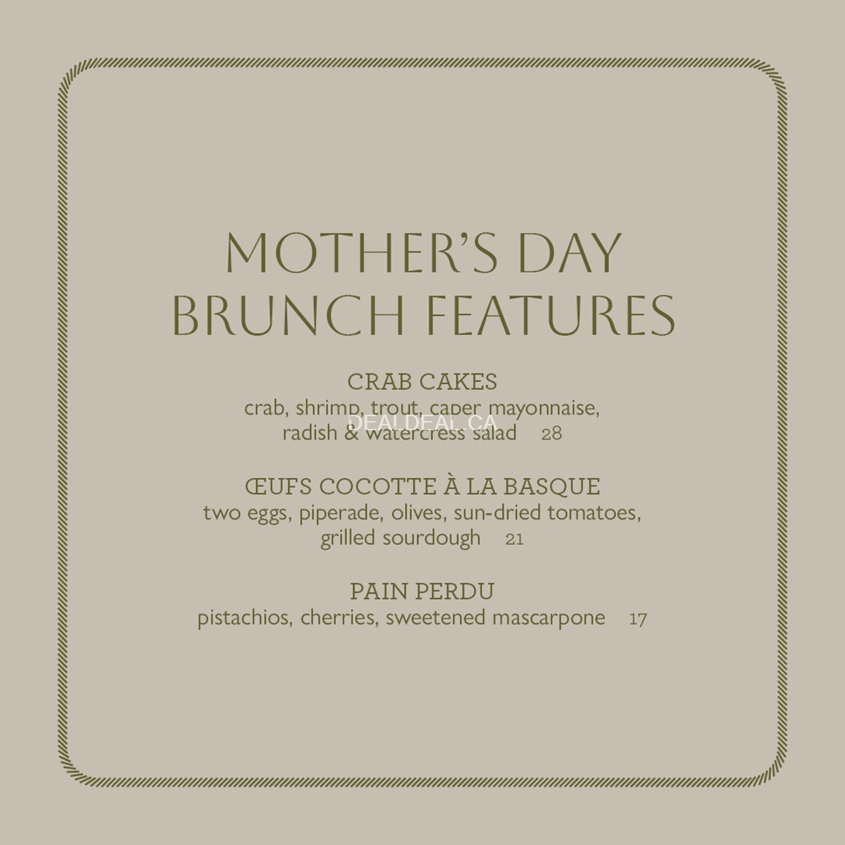 Mother's Day Brunch and Dinner Features at La Plume image 1