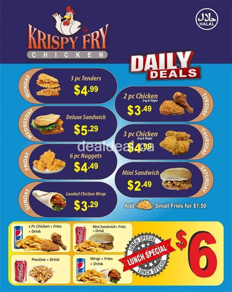 Krispy Fry Daily Deals and Lunch Specils