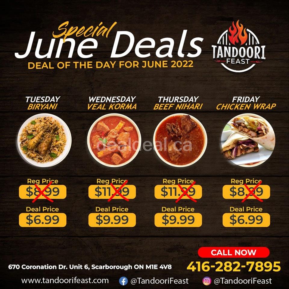 Special June Deals at Tandoori Feast