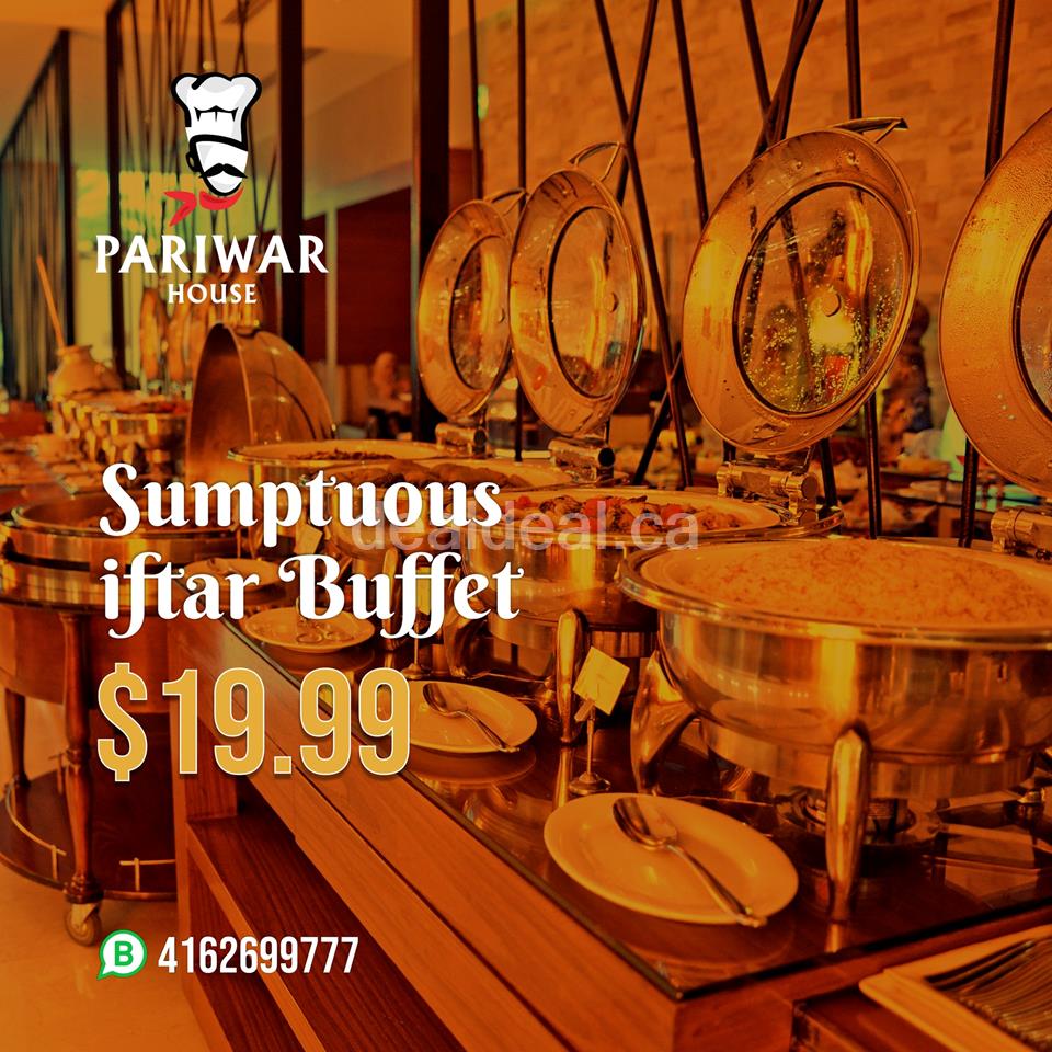 Iftar buffet at Pariwar House