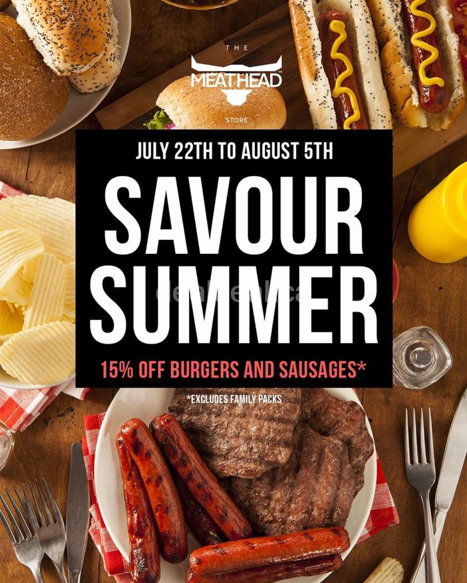 Savour Summer: 15% off burgers and sausages (excludes family packs) at The Meathead Store