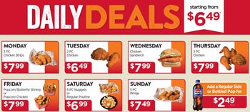 Daily Specials 2025 at Quik Chik 