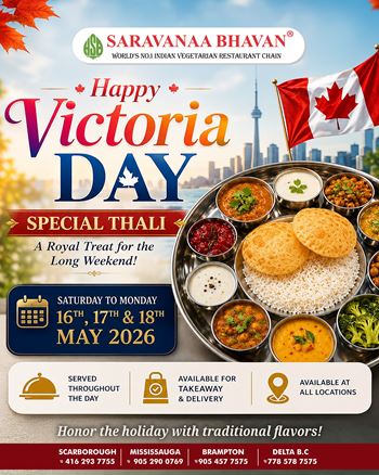 Victoria Day Special Thali 2026 | Saravanaa Bhavan Canada