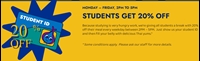 Students get 20% off at Salad King