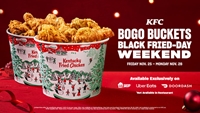 KFC BOGO Black Friday 2022 - Buy One, Get One FREE Buckets from November 25-28