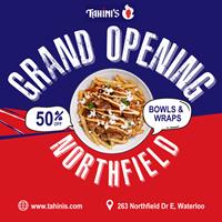 GRAND OPENING DEAL at Tahini's Waterloo