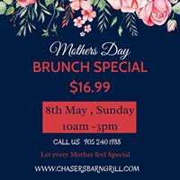 Enjoy Mother's Day Brunch at Chasers Bar and Grill